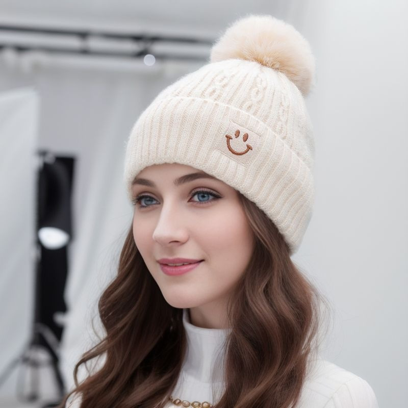 

Women's Winter Fleece-lined Knit Beanie Hat With Pom-pom, Warm Soft Spun Yarn Cap, Stretchable, Packable, Christmas Occasion Themed, 100% Polyester Handcrafted Skull Cap - Hand Wash Only