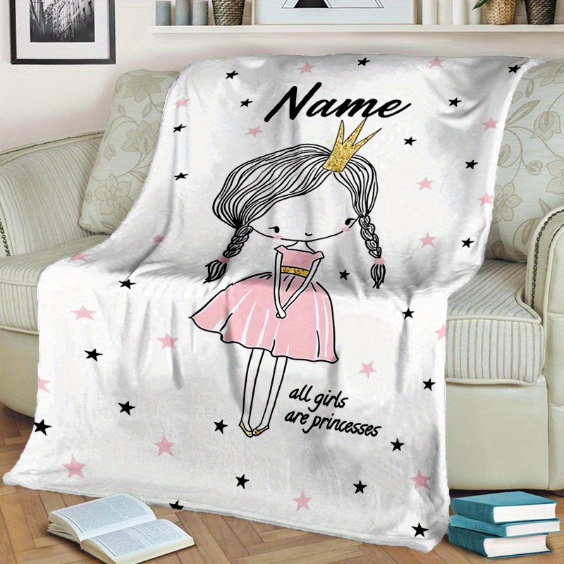 custom name printed blanket   blanket personalized soft warm blanket for bed sofa office chair blanket christmas halloween gifts details 0