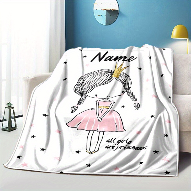 custom name printed blanket   blanket personalized soft warm blanket for bed sofa office chair blanket christmas halloween gifts details 1