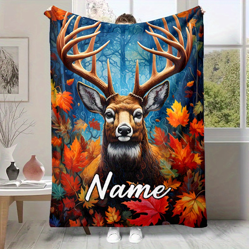 

Customizable & Blanket Personalized - For Bed, Sofa, Office Chair | Christmas Or Halloween