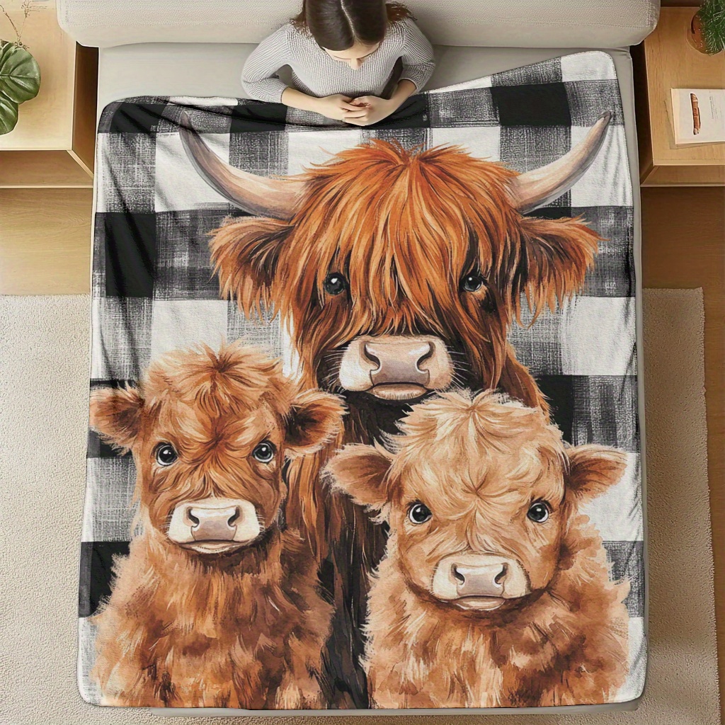 cow blanket sold on Temu United States