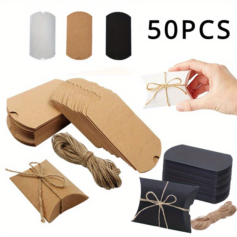 

50pcs Hemp - Kraft Packaging For , Favors & Decorations - For Christmas, Weddings,