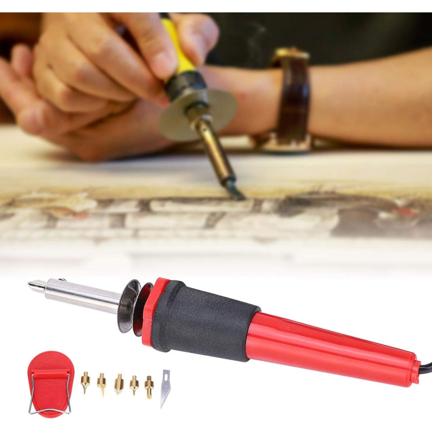 

Wood-burning Tool, Soldering Iron Set, Wood Burning Pen, Carving Pyrography Tool, Iron And Engineering Plastic Material, For Artistic Heat Transfer Or Diy Creation