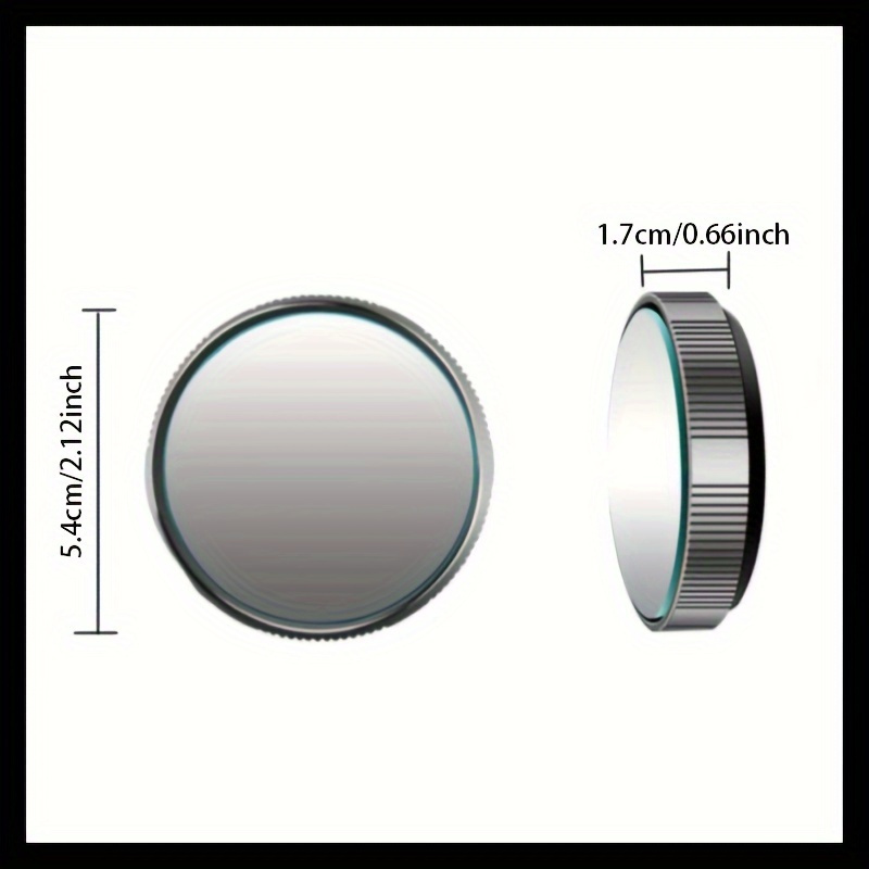 TEMU 4pcs Blind Spot Mirrors For Cars, Suvs, And Trucks - 360° Wide Angle Convex Rear View - Stick-on Side Mirror Accessories Visibility