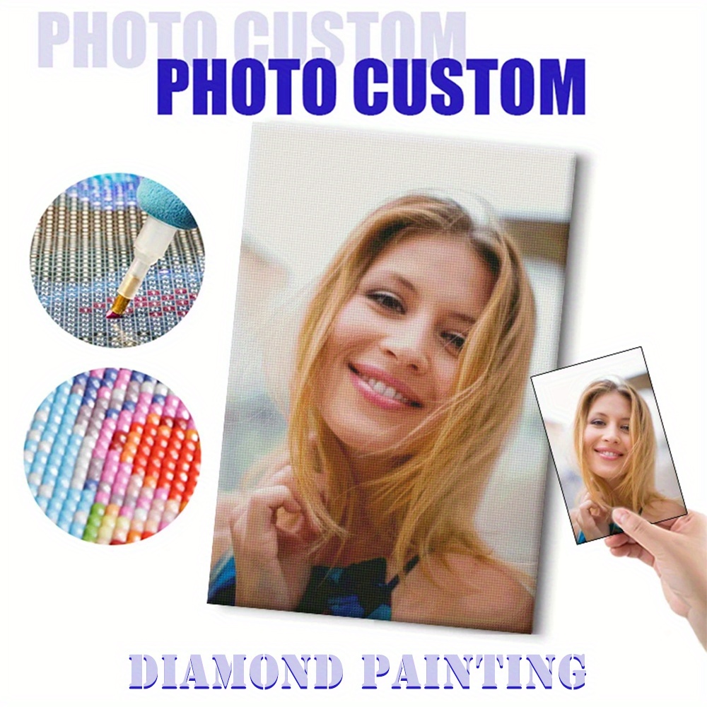 

Custom 5d Diamond Painting Kit - Personalize With Your Photo, Choose Square Or Round Diamonds, Diy Craft & Home Decor Gift