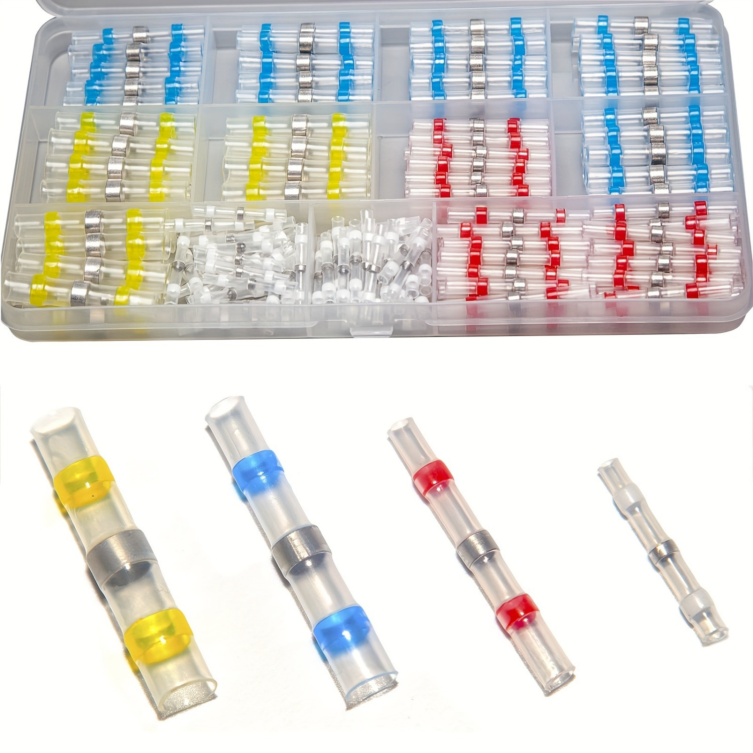 200pcs Waterproof Wire Connectors Kit Insulated Adhesive Seal For