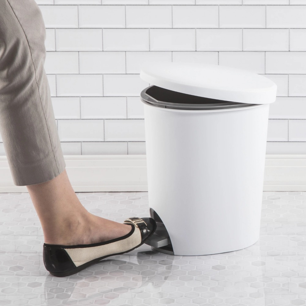 

2.6 Gallon Trash Can, -on Bathroom Trash Can, Ideal For The Kitchen, Bathroom, Bedroom, Dorm, Utility Room Or Basement