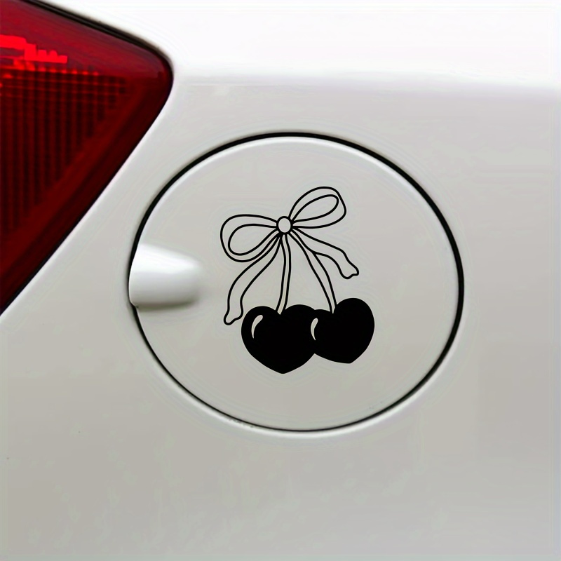 White Bow Outline Car Decal - 6" Vinyl Sticker For Windows & Vehicles
