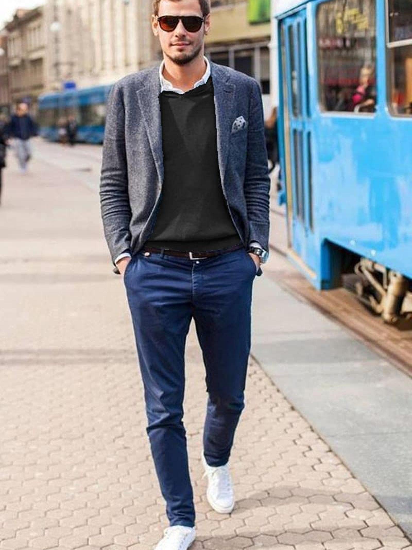 „ELESOL“ Vyrų Lengvas Megztinis su Apvalia Iškirpte - Minkštas Poliesterinis Megztinis Rudeniui/Žiemai, Kasdienis ir Šventinis, Vienaspalvis, Skalbiamas Mašinoje, Universalus Vyrų Megztinis | Apvalios Iškirptės Megztinis | Patogus Tinka