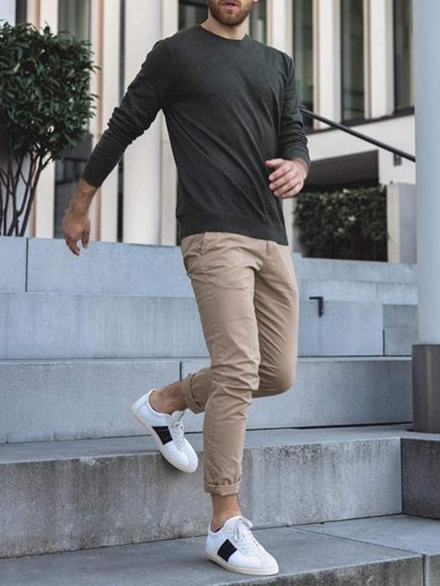 „ELESOL“ Vyrų Lengvas Megztinis su Apvalia Iškirpte - Minkštas Poliesterinis Megztinis Rudeniui/Žiemai, Kasdienis ir Šventinis, Vienaspalvis, Skalbiamas Mašinoje, Universalus Vyrų Megztinis | Apvalios Iškirptės Megztinis | Patogus Tinka