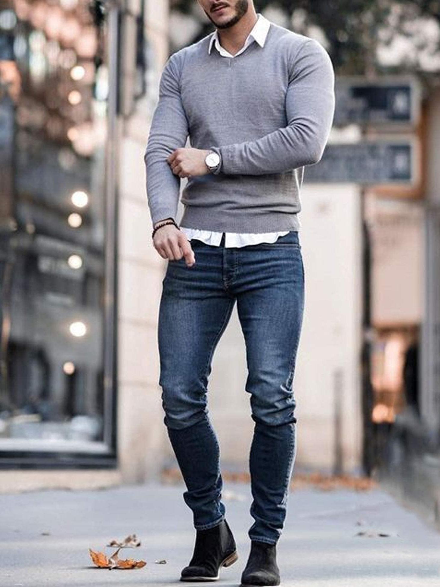 „ELESOL“ Vyrų Lengvas Megztinis su Apvalia Iškirpte - Minkštas Poliesterinis Megztinis Rudeniui/Žiemai, Kasdienis ir Šventinis, Vienaspalvis, Skalbiamas Mašinoje, Universalus Vyrų Megztinis | Apvalios Iškirptės Megztinis | Patogus Tinka