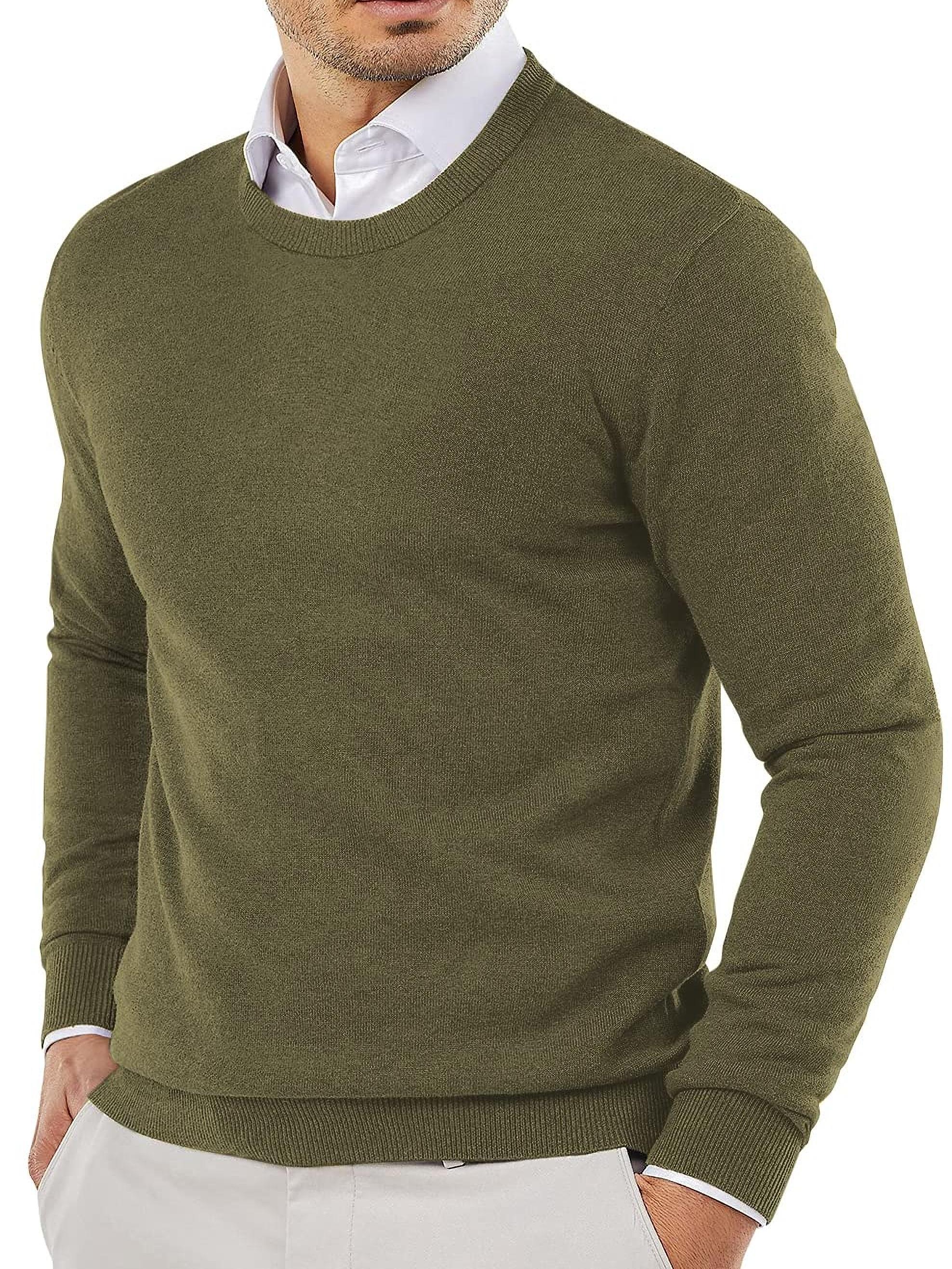 „ELESOL“ Vyrų Lengvas Megztinis su Apvalia Iškirpte - Minkštas Poliesterinis Megztinis Rudeniui/Žiemai, Kasdienis ir Šventinis, Vienaspalvis, Skalbiamas Mašinoje, Universalus Vyrų Megztinis | Apvalios Iškirptės Megztinis | Patogus Tinka