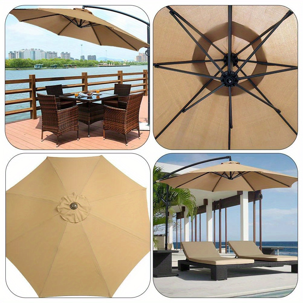 

Outdoor Sunshade Umbrella Canopy Beach Umbrella Replacement Topper For Courtyard