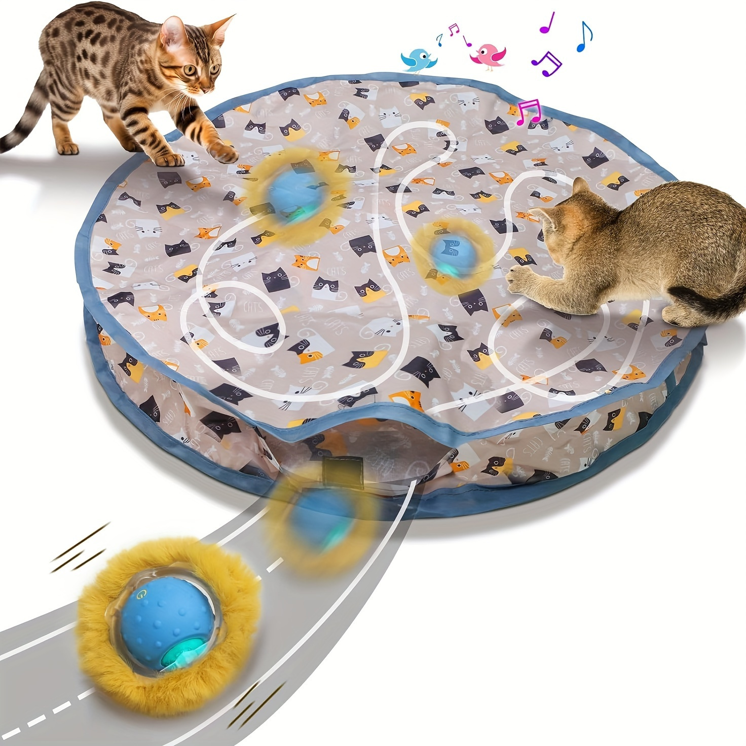 

Rechargeable Cat Toy - Motion-activated, Chirping Hide-and- With Usb Charging And Polymer Lithium Battery For All - Provides Exercise And Stimulation