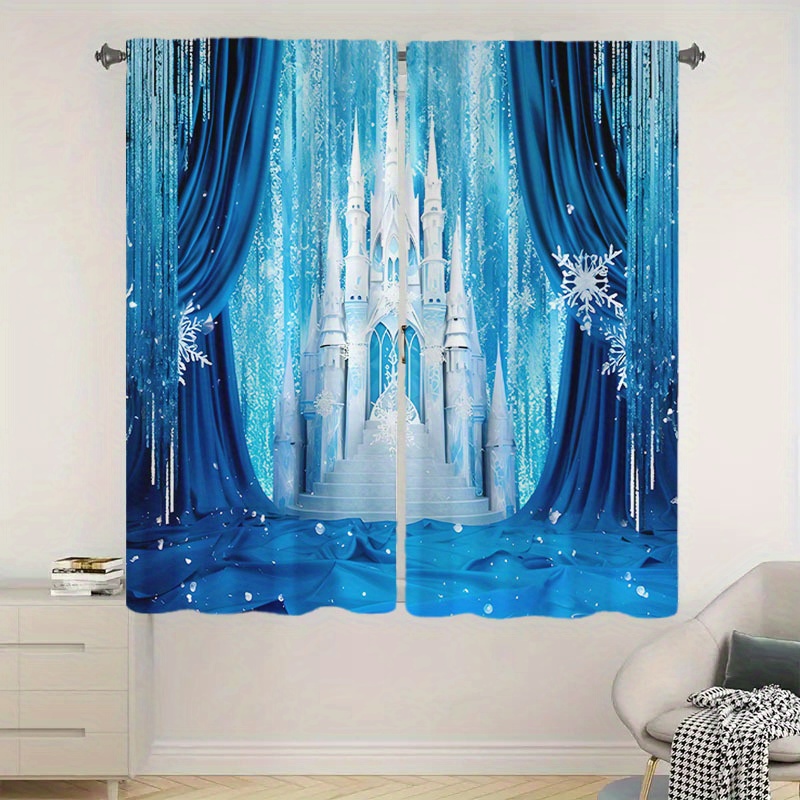 

Polyester Curtains For - 2pcs Set Ice , Lining, For