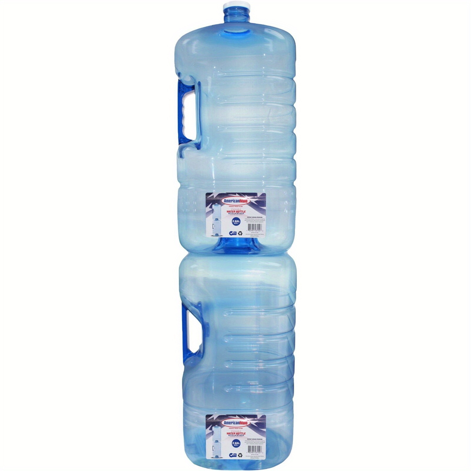 

5 Gallon Stackable Water Bottle - 640oz Bpa-free, Easy-carry Handle, Space-saving Design For Home, Gym, And Outdoor Activities