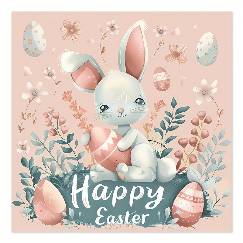 Deluxe Easter Coloring Book with Bunny & Floral 22 Thick Pages