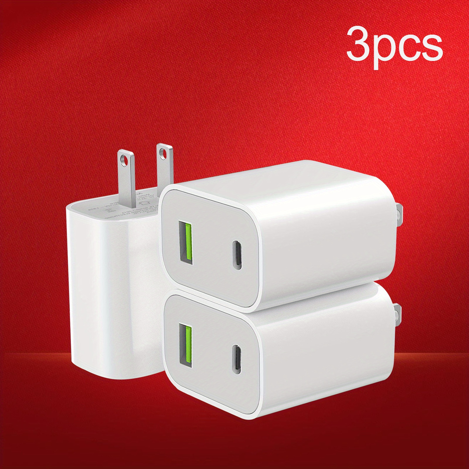 

Fast Type C Charging Usb C Wall Charger Block, Dual Port Power Delivery Block Plug Adapter