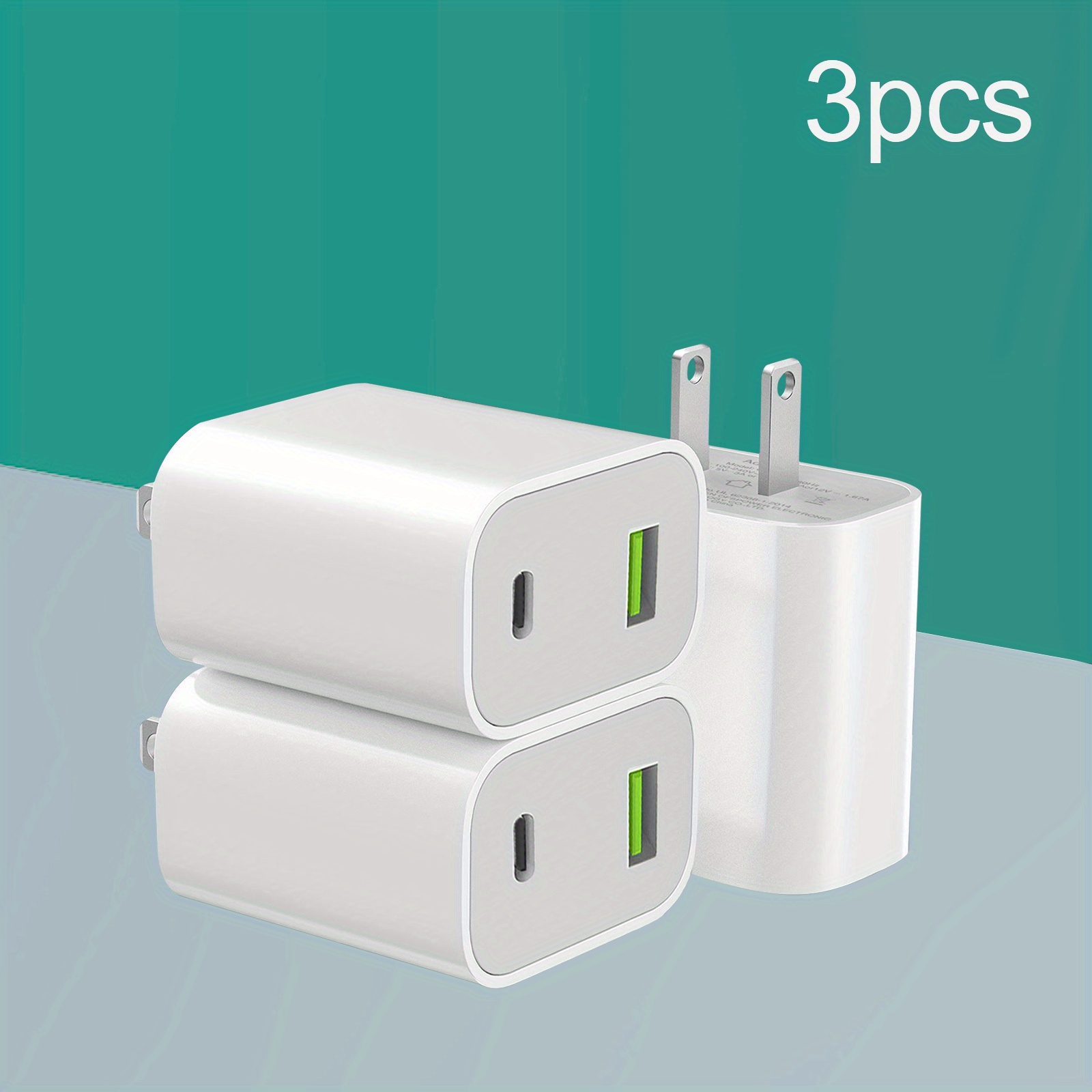 

Fast Type C Charging Usb C Wall Charger Block, Dual Port Power Delivery Block Plug Adapter