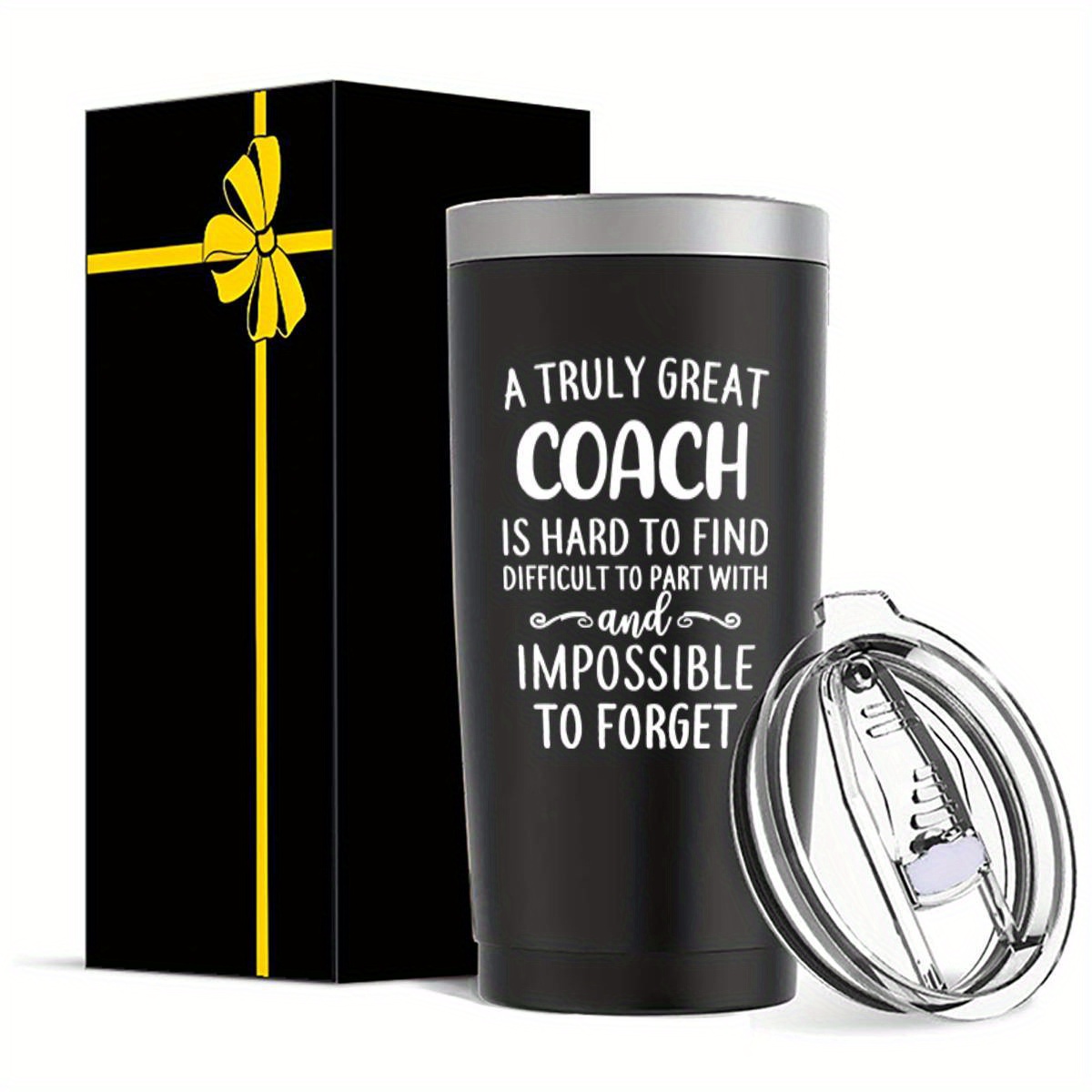 

1pc 20oz Appreciation Insulated Stainless Steel Tumbler With Lid - 304 Stainless Steel Travel Mug - Memorable Gift For Coaches, Men, Women, Coworker, Family On Christmas And Birthday