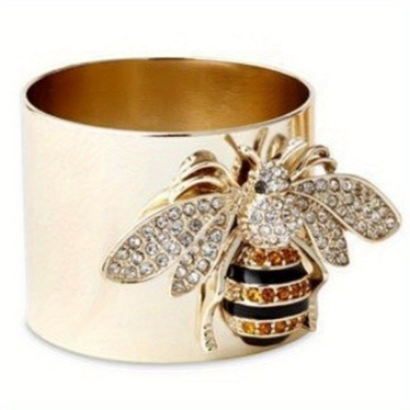 

Chic Bee-inspired Ring For Women - Zirconia Accents, Alloy, Perfect Gift Idea