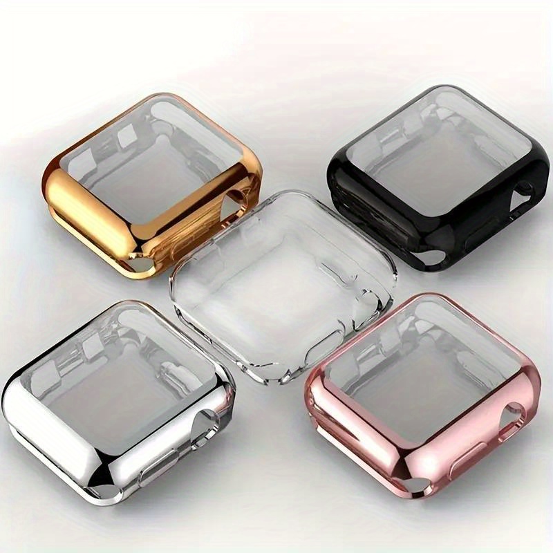 

1 Pack Case For Apple Watch Case For Iwatch Screen Protector Tpu Protective Case Clear Ultra-thin Cover For Apple Watch Series 6 5 4 3 2 1, 45mm 44mm 42mm 41mm 40mm 38mm, Women Men