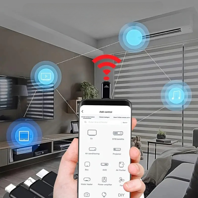 smart phone infrared remote control adapter universal mini remote control compatible with   conditioner fan camera etc compatible with type c details 1