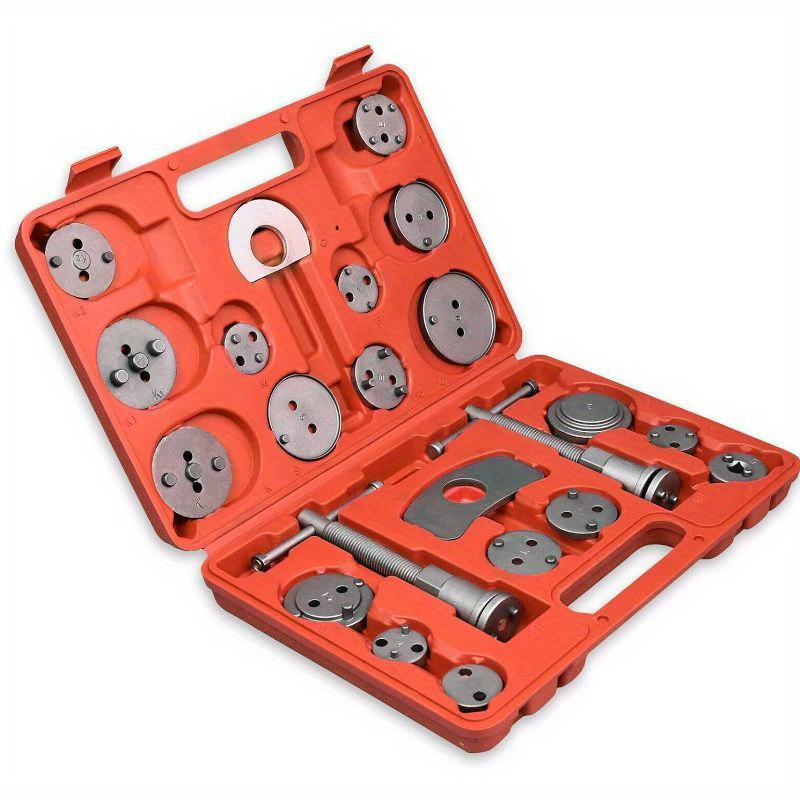Image of 22pcs Brake Caliper Piston Set Universal Brake Piston Resetter With Portable Plastic Box Brake Car Motorcycle Brake Repair Tool Kit