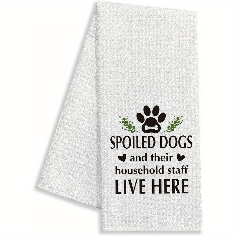 

- Polyester Towel - 18x26 , Dog Dish Cloth , Housewarming For Dog