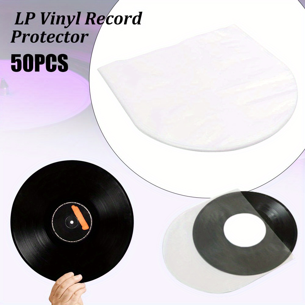 

50pcs Transparent Pe Vinyl Record Sleeves, Anti-static Inner Protective Covers For 5-12 Inch Lps, Uncharged Material For Collection Safety