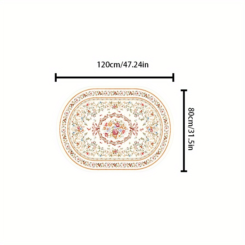 TEMU Tapis et Effet Duveteux de Luxe pour Chambre/Salon - Ovale Irrégulière à Poils et Épais (1000g+) et , Tapis Antidérapant Lavable en Machine -