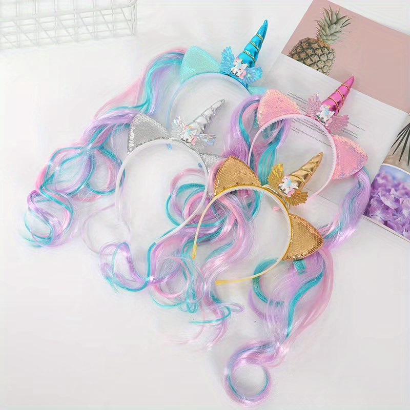 

A Cute Cartoon Unicorn Headband For Girls