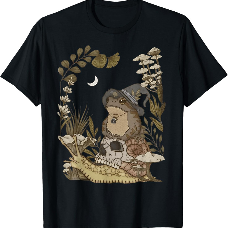 

Cottagecore Mushroom Botanical Frog Goblincore T-shirt