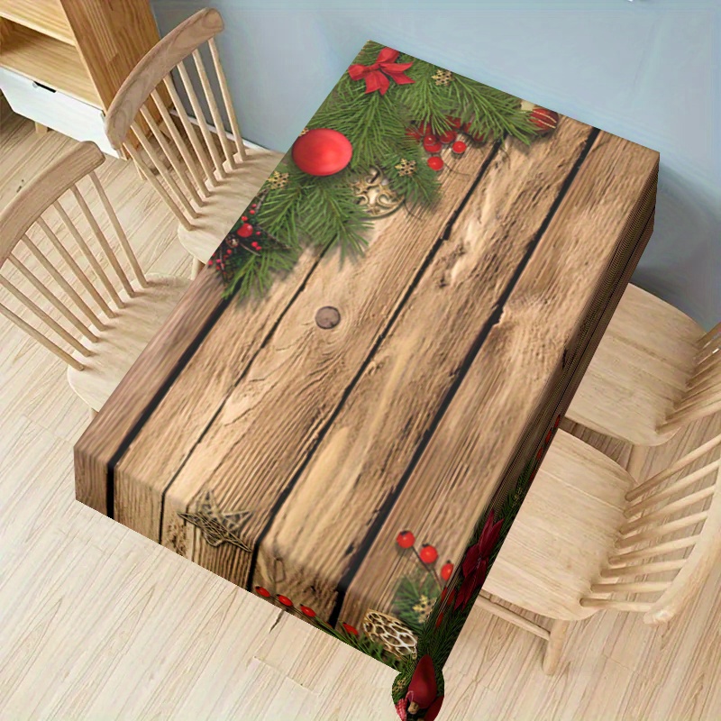 

Christmas- Tablecloth Wooden - , - , For Dining & , For Christmas