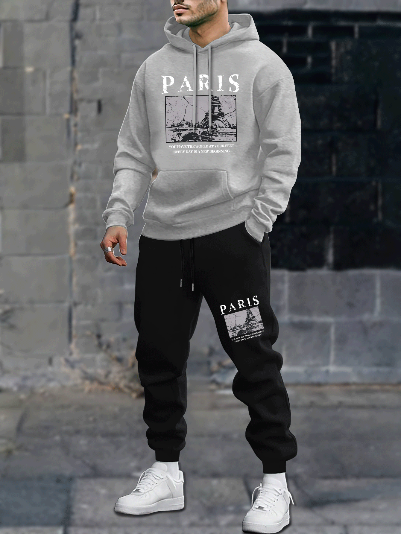 Joggers Matching Sweatsuit Set Mens Men's Jogger Set Piece Lounge