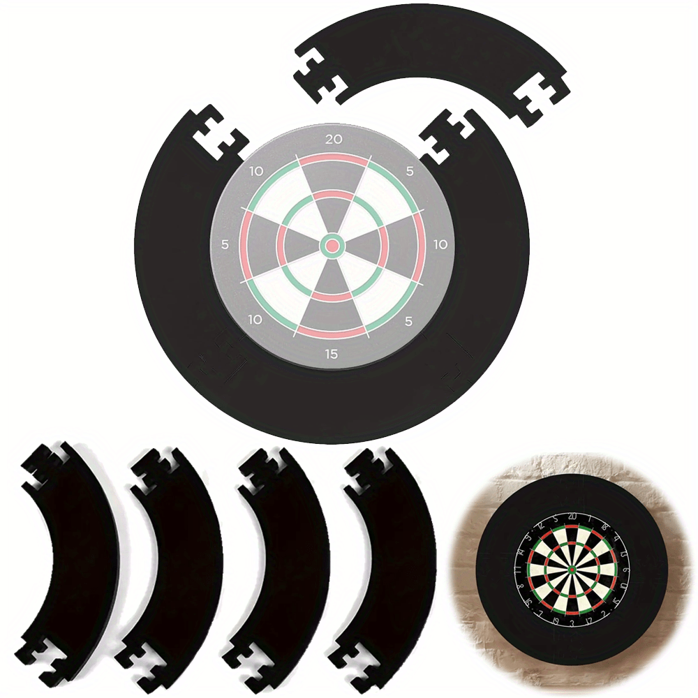 

4pcs Eva Dartboard Wall Protectors - Durable, Lightweight & Easy Install - Jigsaw Ring Design For Safe Play