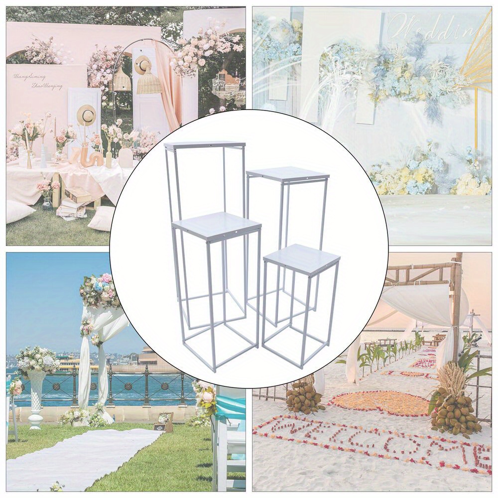 TEMU 4 supports de vase en métal de fleur pour la décoration de fête de mariage