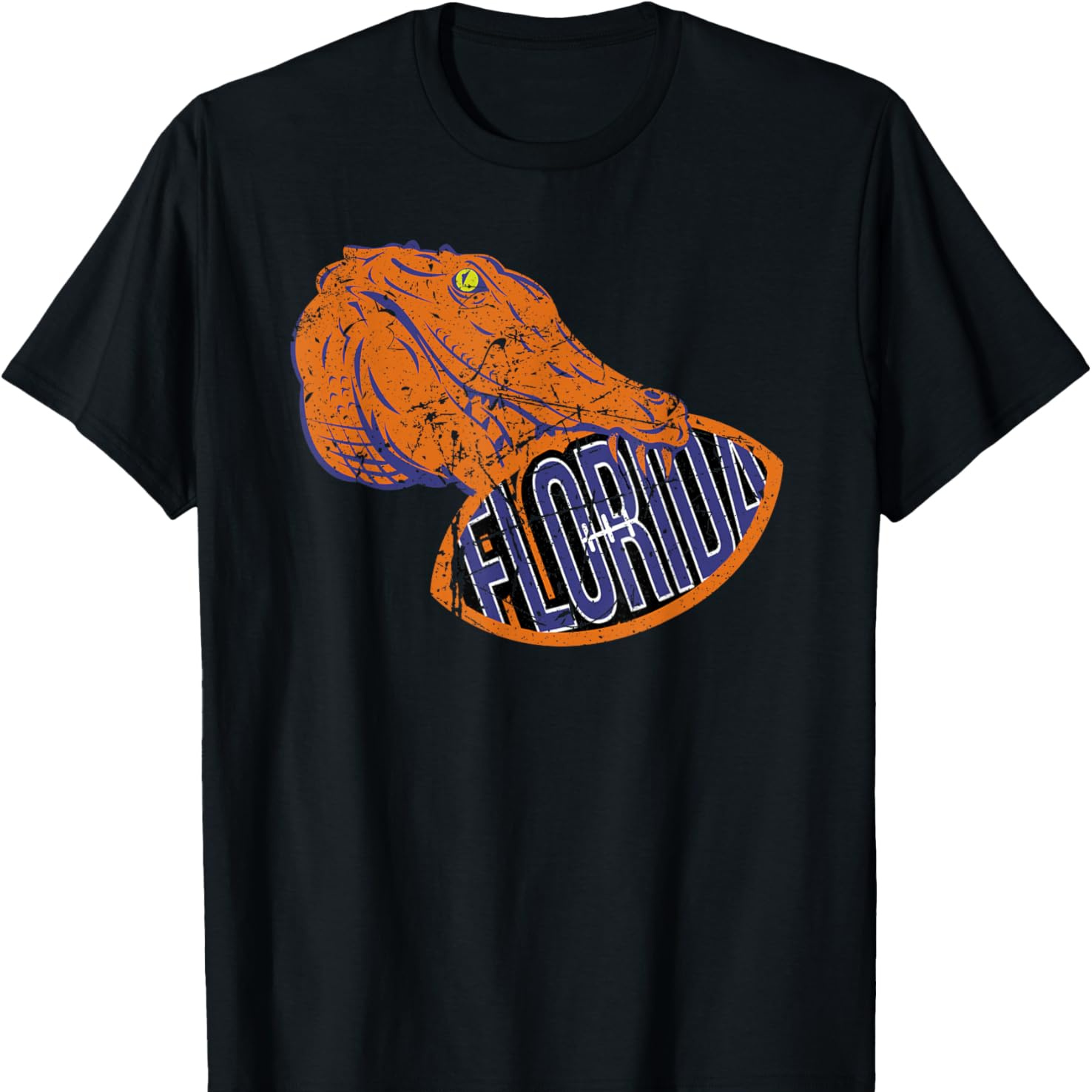 

Florida Fl Football Fans Gator State Vintage Distressed T-shirt Soft And Breathable For All Seasons And A Good Fit Comfortable Leisure Sports Christmas Gift