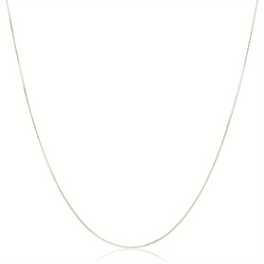 

Silvery Box Necklace | Silvery Necklace | 16 ", 18 ", 20 "2mm Necklace, , Suitable For Boys And