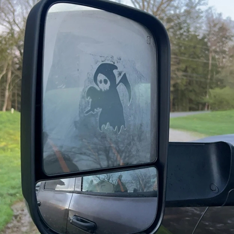 

1 Pair Halloween Reaper Mirror Peeker - Car Accessories - Decals -