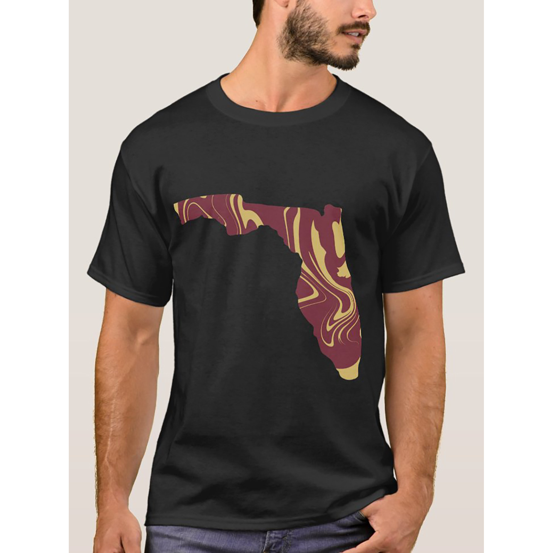 

State Florida Garnet And Gold T-shirt