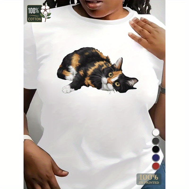 

Portrait Illustration Plus Size Pure Cotton Women's Tshirt Comfort Fit