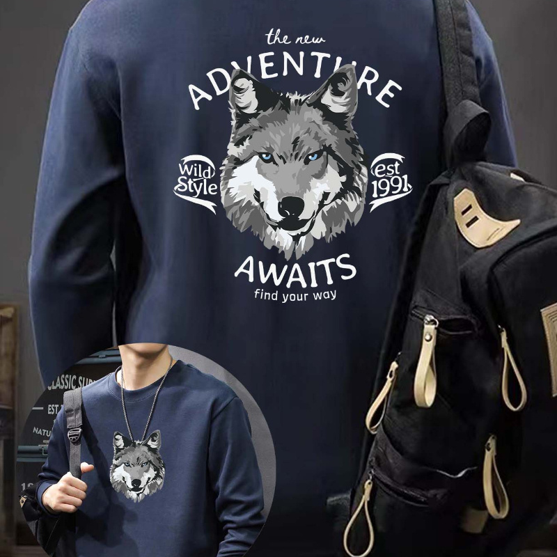 

Long T- - Wolf , , Fit, & , - For &