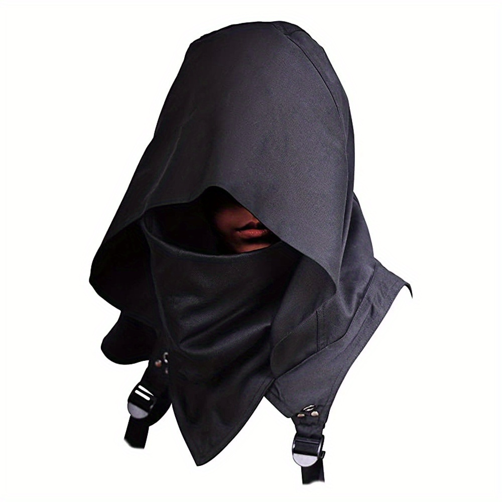 

Cyberpunk Hooded Cape – Fashionable Polyester Anime-themed Hat For Role Play And – 1 Piece Halloween Costume Accessory