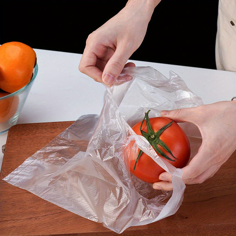 100pcs large size   keeping bags transparent food grade reusable and     packaging fruits vegetables and other products in markets   stores and supermarkets during christmas easter and halloween details 3