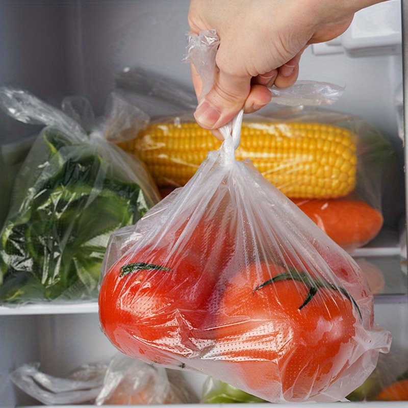 100pcs large size   keeping bags transparent food grade reusable and     packaging fruits vegetables and other products in markets   stores and supermarkets during christmas easter and halloween details 4