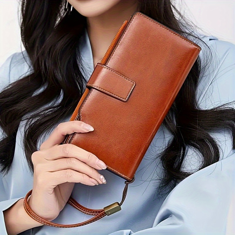 

Long Wallet - Blocking, Pu , , - Wallet Wrist , , , , Accommodates Phone, , And -