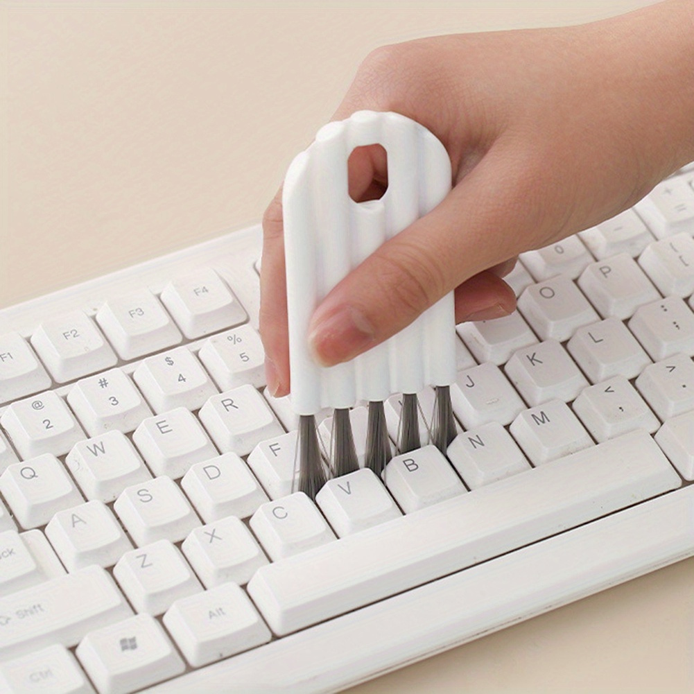 Flexible Keyboard Cleaning Brush - Soft Bristle, Bendable Gap Tool for Desk, Office, and Kitchen Use