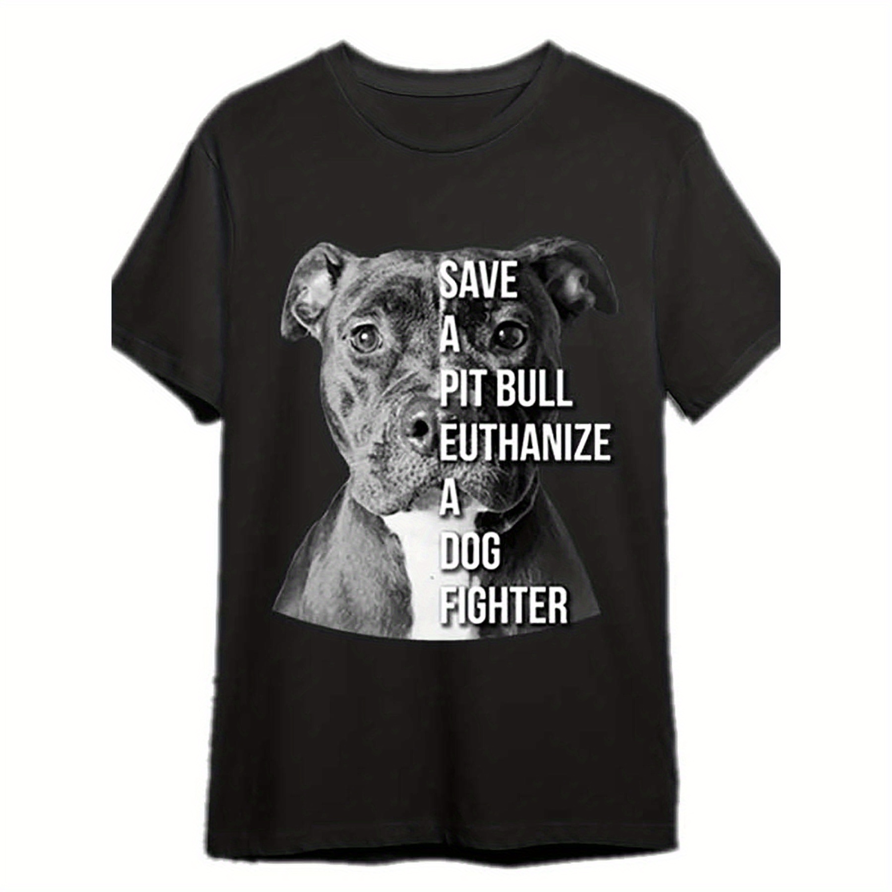 

Save Pit Bull And Kill Dog -pit Bull T-shirt 336412 Fun Men's Short Sleeve Printed T-shirt Series Black Pr