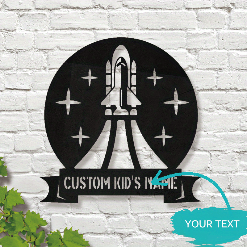 customized kids name space rocket metal   personalized bedroom sign iron construction ideal for boys room decor birthday gifts applicable   14 details 1